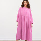 Ichi Antiquities Apparel Womens Dresses Dobby Stripe Dress Pink x Natural / One Size