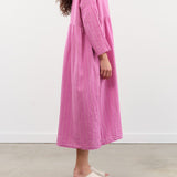Ichi Antiquities Apparel Womens Dresses Dobby Stripe Dress Pink x Natural / One Size