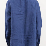 Ichi Antiquities Apparel Womens Blouses Indigo Linen Shirt Indigo / One Size