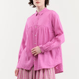 Ichi Antiquities Apparel Womens Blouses Linen Cotton Shirt Pink / One Size