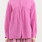 Ichi Antiquities Apparel Womens Blouses Linen Cotton Shirt Pink / One Size