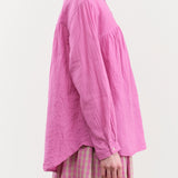 Ichi Antiquities Apparel Womens Blouses Linen Cotton Shirt Pink / One Size