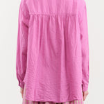 Ichi Antiquities Apparel Womens Blouses Linen Cotton Shirt Pink / One Size