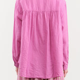 Ichi Antiquities Apparel Womens Blouses Linen Cotton Shirt Pink / One Size