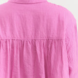 Ichi Antiquities Apparel Womens Blouses Linen Cotton Shirt Pink / One Size