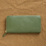 Il Bisonte Accessories Wallets Ametista Zip Around Wallet Cipresso / 7.5" L X 4" W