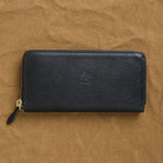Il Bisonte Accessories Wallets Ametista Zip Around Wallet Nero / 7.5" L X 4" W