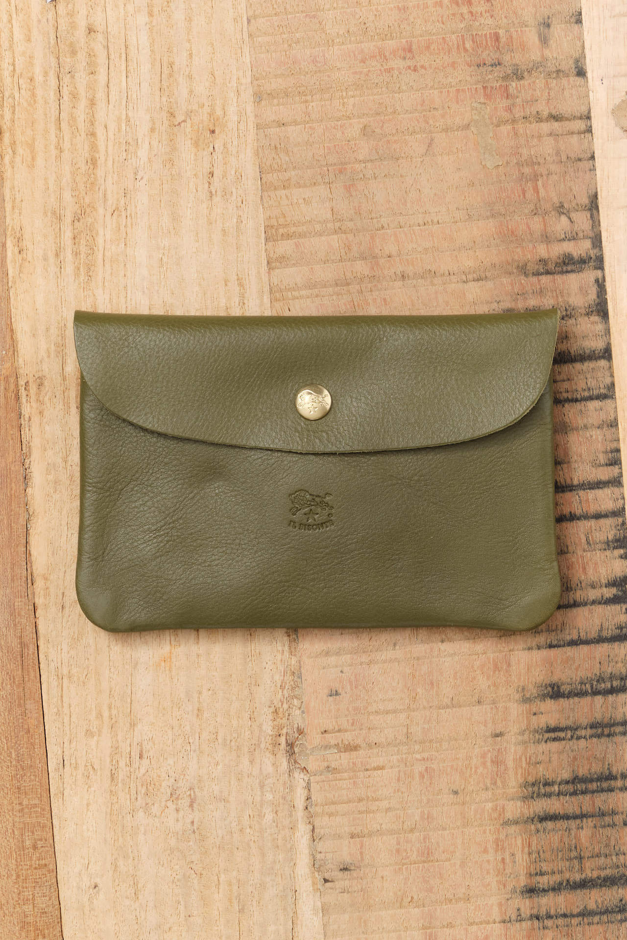 Il Bisonte Accessories Wallets Classic Envelope Case in Verde Rugiada Verde Rugiada / 6.25" L X 4.25" W X .5" D