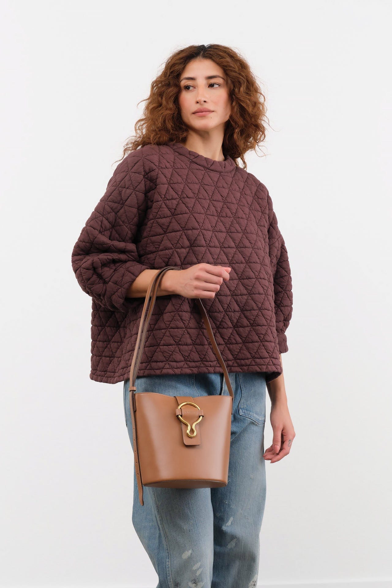 Il Bisonte Accessories Bags Consuelo Bucket Bag Chocolate / 9.5" L X 8" W X 4.75" D