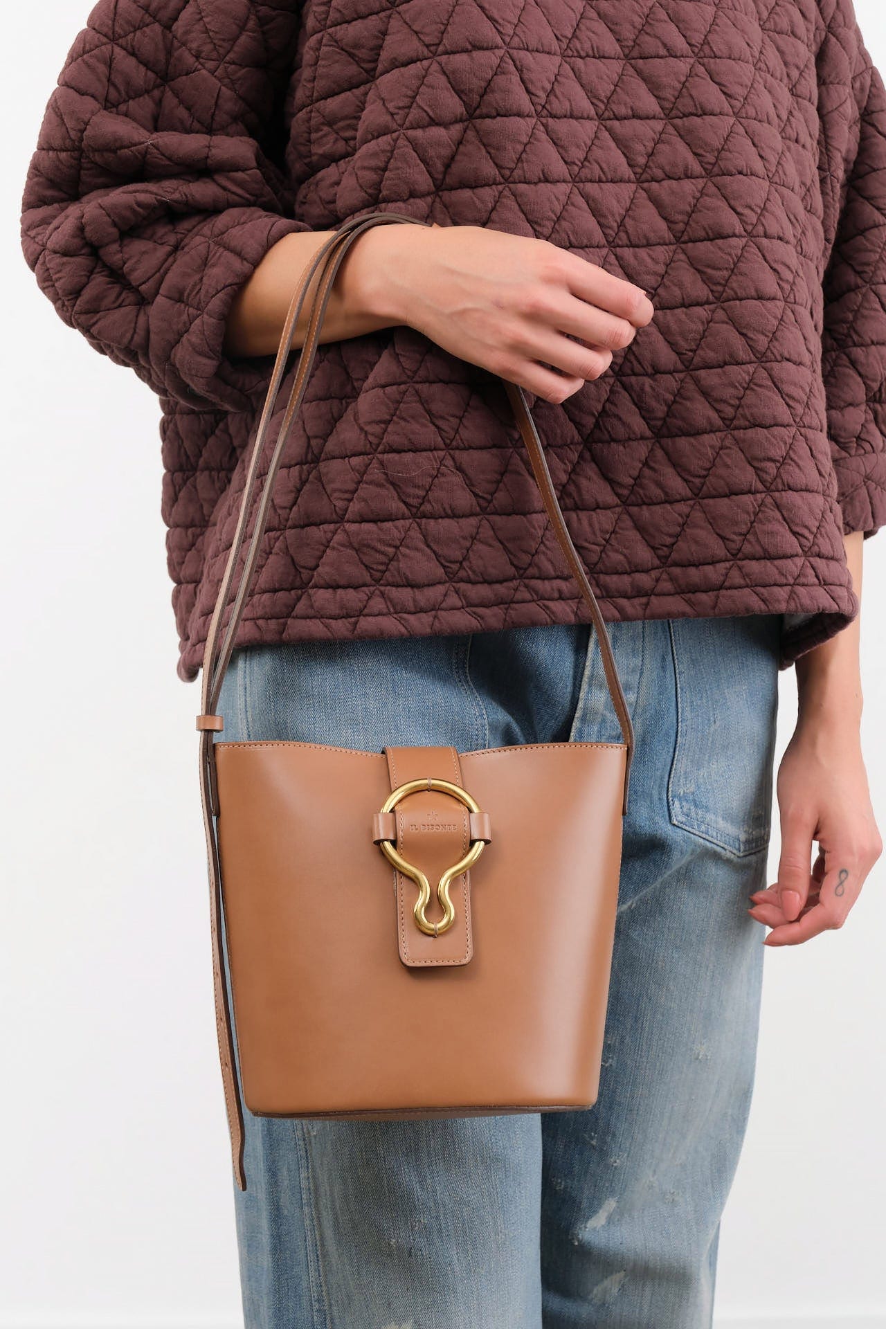 Il Bisonte Accessories Bags Consuelo Bucket Bag Chocolate / 9.5" L X 8" W X 4.75" D
