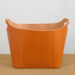 Il Bisonte Home Baskets Cowhide Storage Basket in Caramel Caramel / 16" L X 14.2" H X 8" D