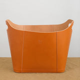 Il Bisonte Home Baskets Cowhide Storage Basket in Caramel Caramel / 16" L X 14.2" H X 8" D