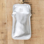 Il Bisonte Accessories Sunglasses Glasses Case in Metallic Silver Metallic Silver / 6.75" L X 3.5" H X .75" D