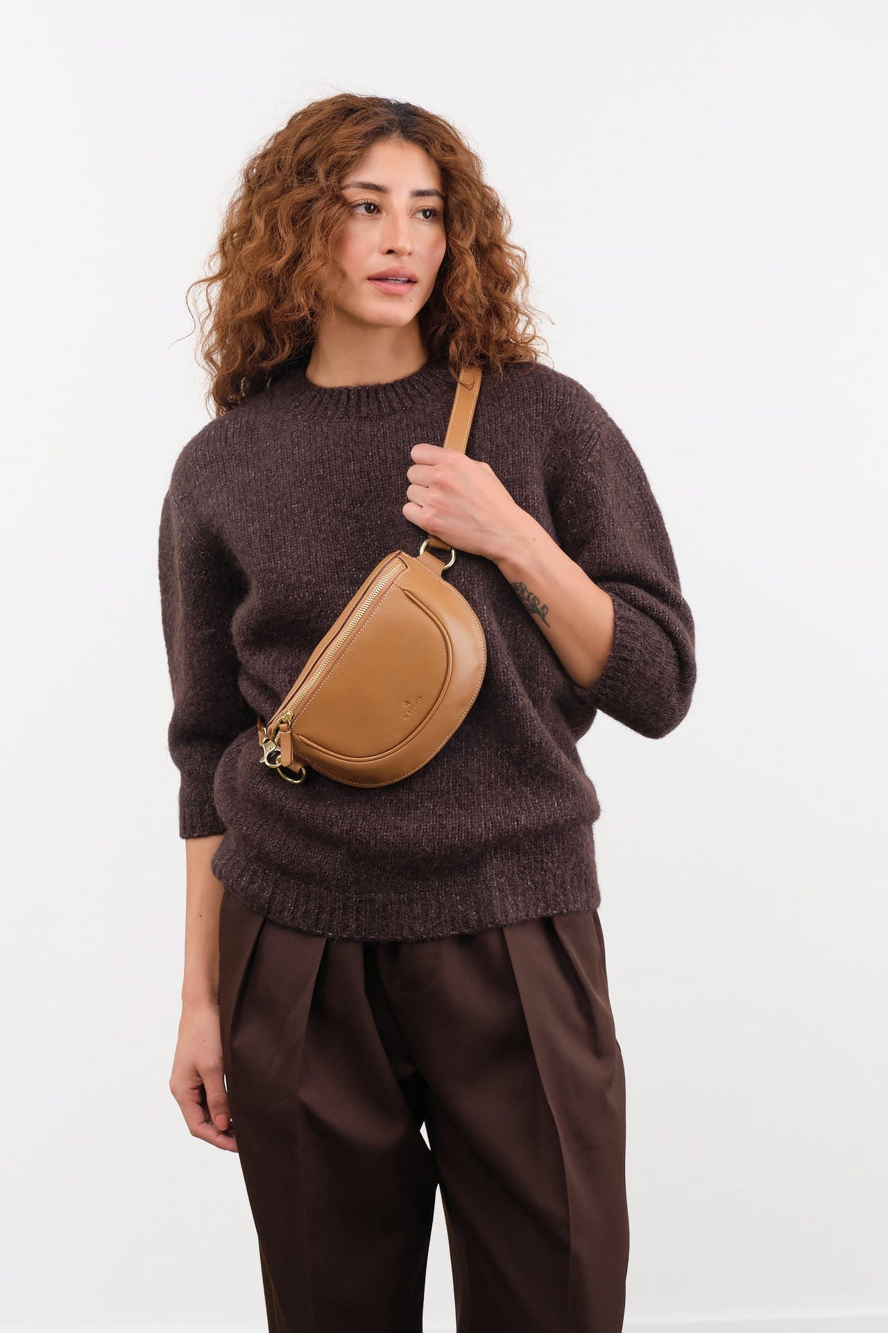 Il Bisonte Accessories Bags Oliveta Belt Bag in Gianduia Gianduia / 11" L X 6" W X 0.5" D