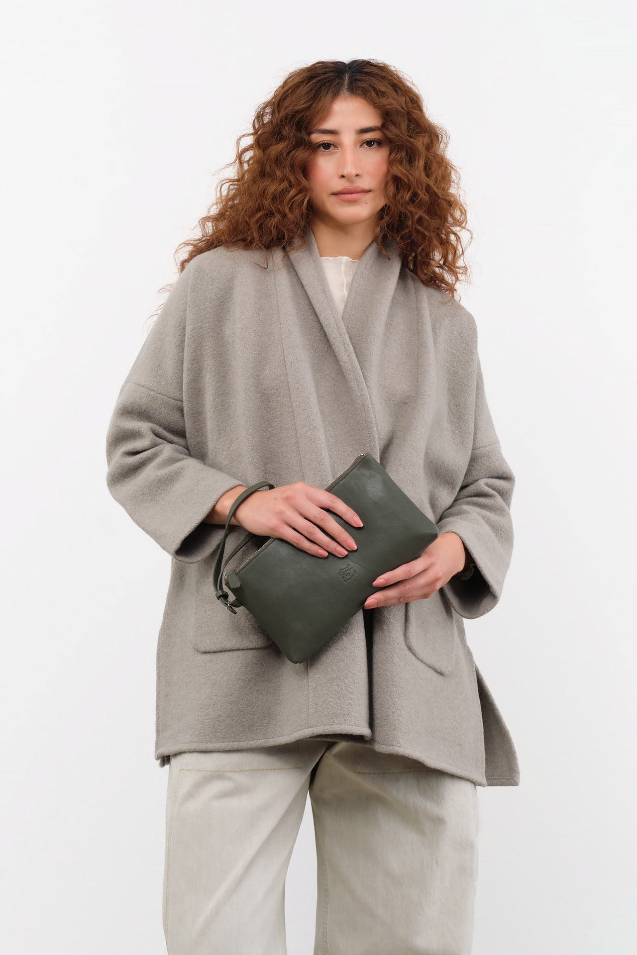Il Bisonte Accessories Bags Oriuolo Clutch Bag Forest / 9.75" L X 5.5" W X 1.25" D