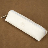 Il Bisonte Accessories Wallets Pencil Case in Milk Milk / 8" L X 1.25" H X 1.5" D