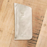 Il Bisonte Accessories Bags Soft Glasses Case in Metallic Platinum Metallic Platinum / 6.75" L X 3.5" H X .75" D