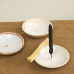 Incausa Home Incense Stoneware Clay Incense Burner in Shino Shino