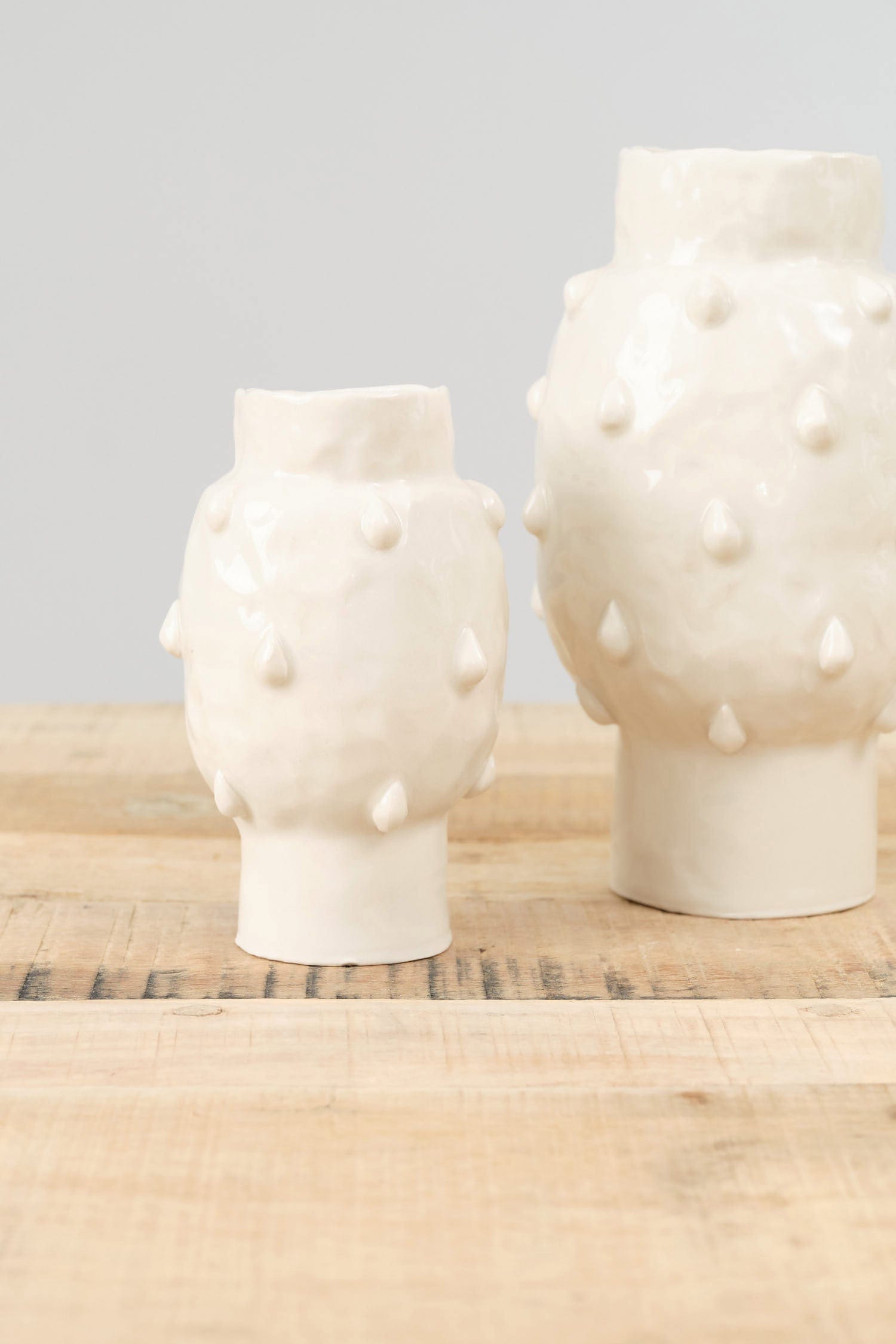 Isabel Halley Ceramics Home Kitchen Vases Small Tear Drop Vase White