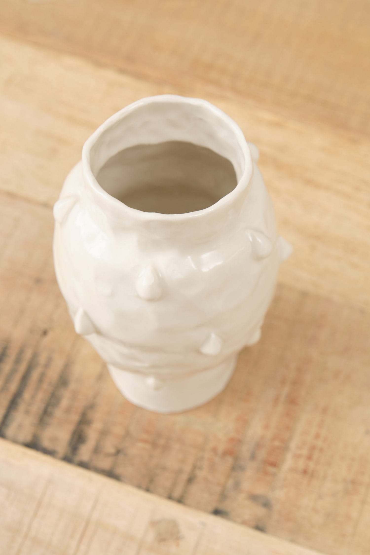Isabel Halley Ceramics Home Kitchen Vases Small Tear Drop Vase White