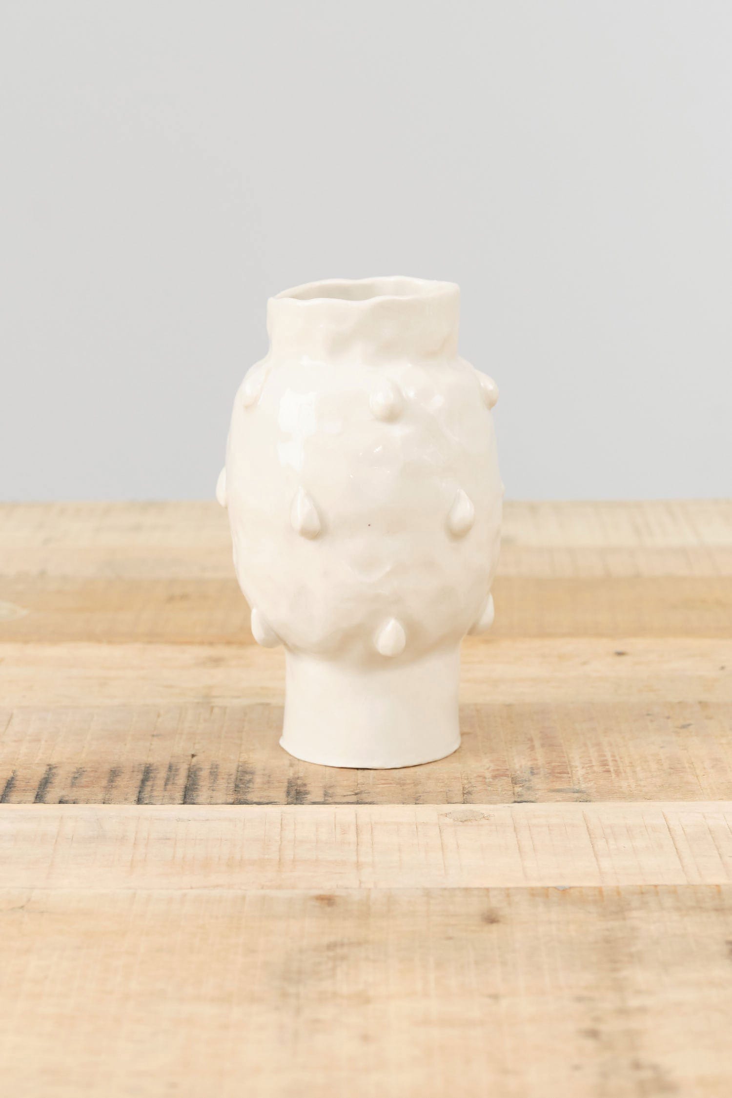 Isabel Halley Ceramics Home Kitchen Vases Small Tear Drop Vase White