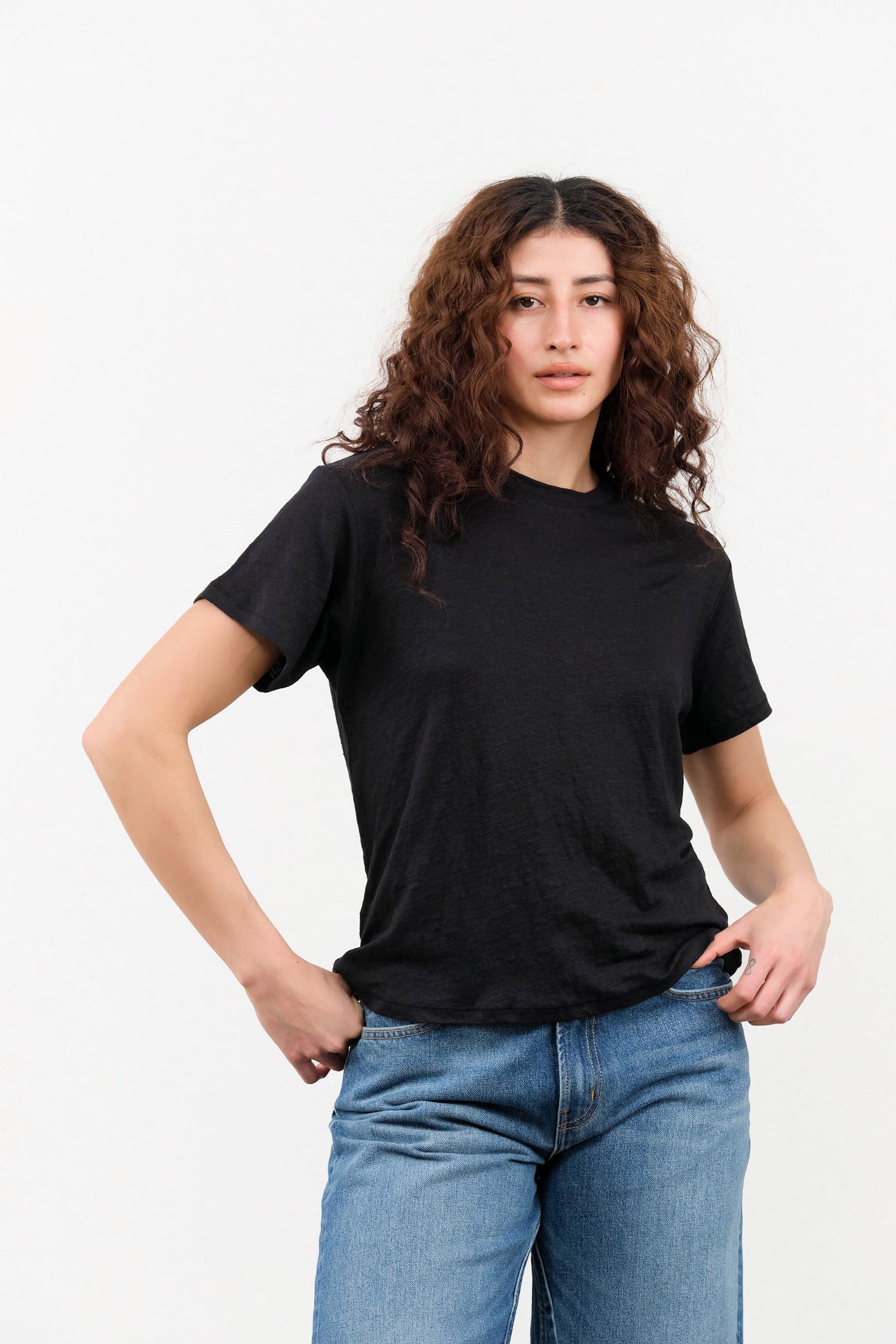 Jamie Haller Apparel Womens Blouses The Chameleon Tee in Black