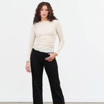 Jamie Haller Apparel Womens Denim The Crease Jean in Black Black / 24