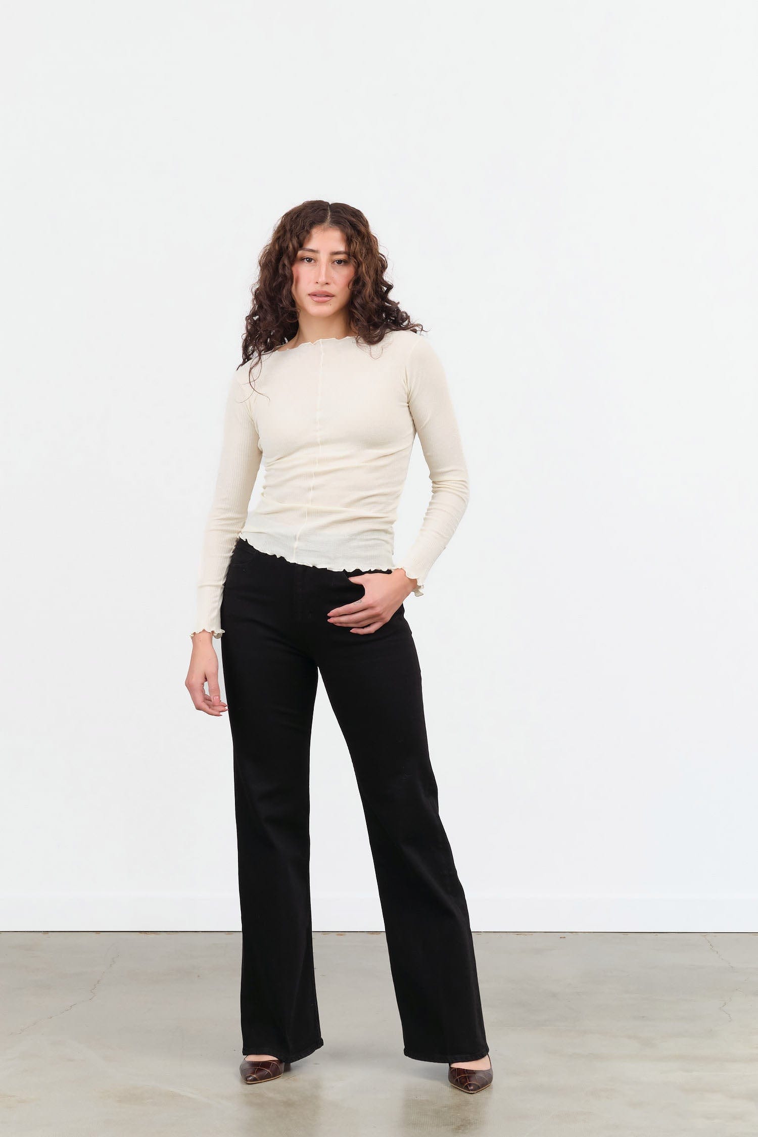 Jamie Haller Apparel Womens Denim The Crease Jean in Black Black / 24