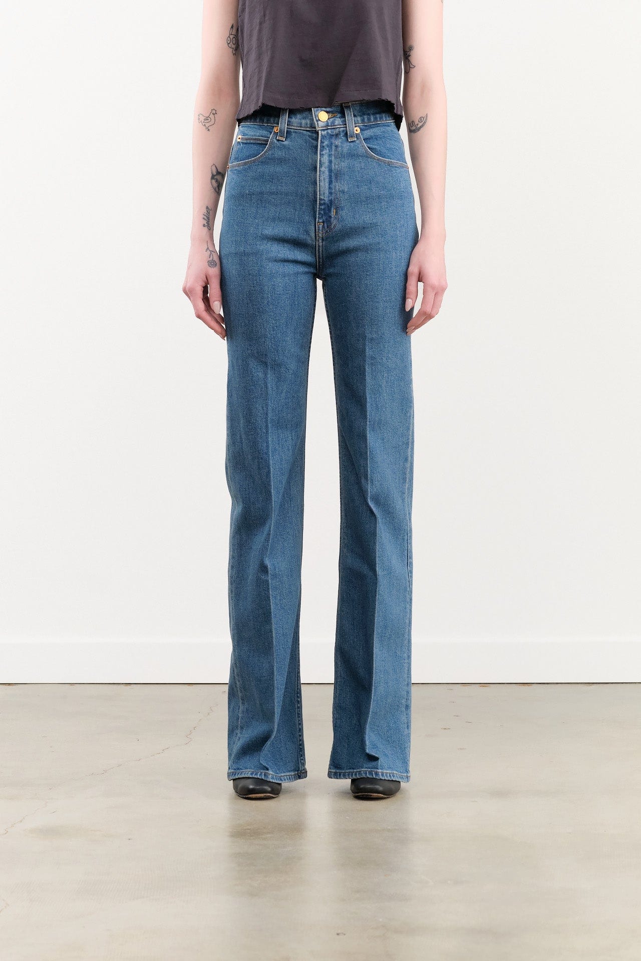 Jamie Haller Apparel Womens Denim The Crease Jean in Flat Crease