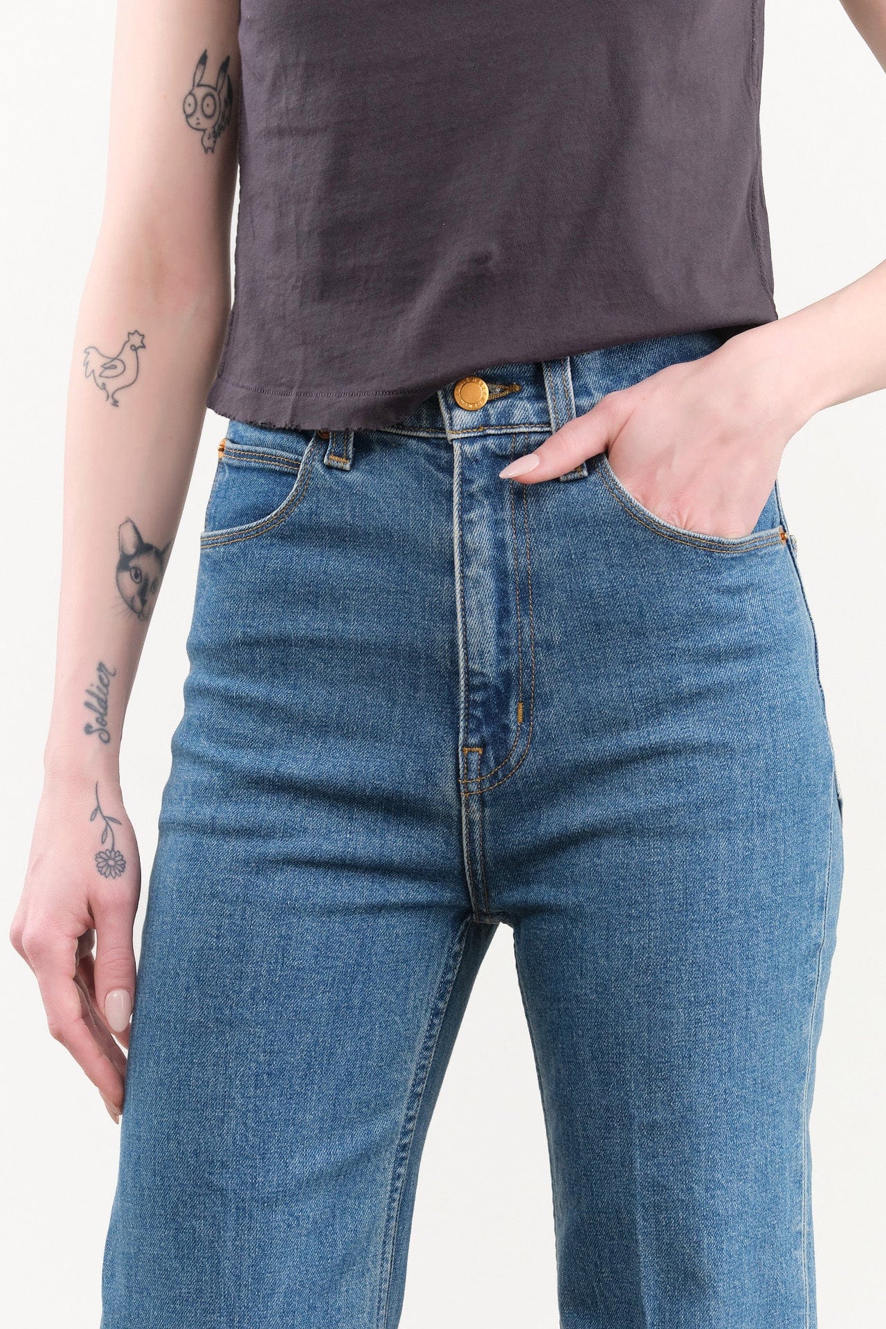 Jamie Haller Apparel Womens Denim The Crease Jean in Flat Crease