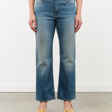 Jamie Haller Apparel Womens Denim The Kenickie Jean in Distressed Indigo