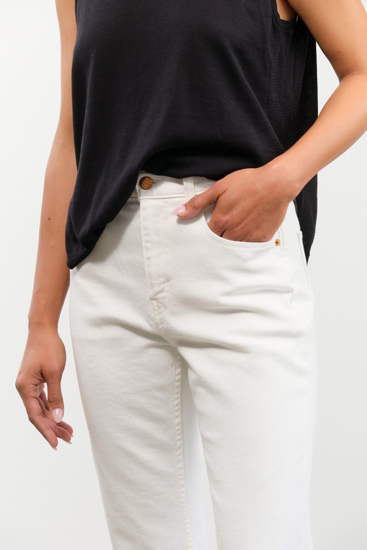Jamie Haller Apparel Womens Denim The Kenickie Jean in Soft White