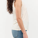Jamie Haller Apparel Womens Blouses The Muscle Tee Linen in Ecru
