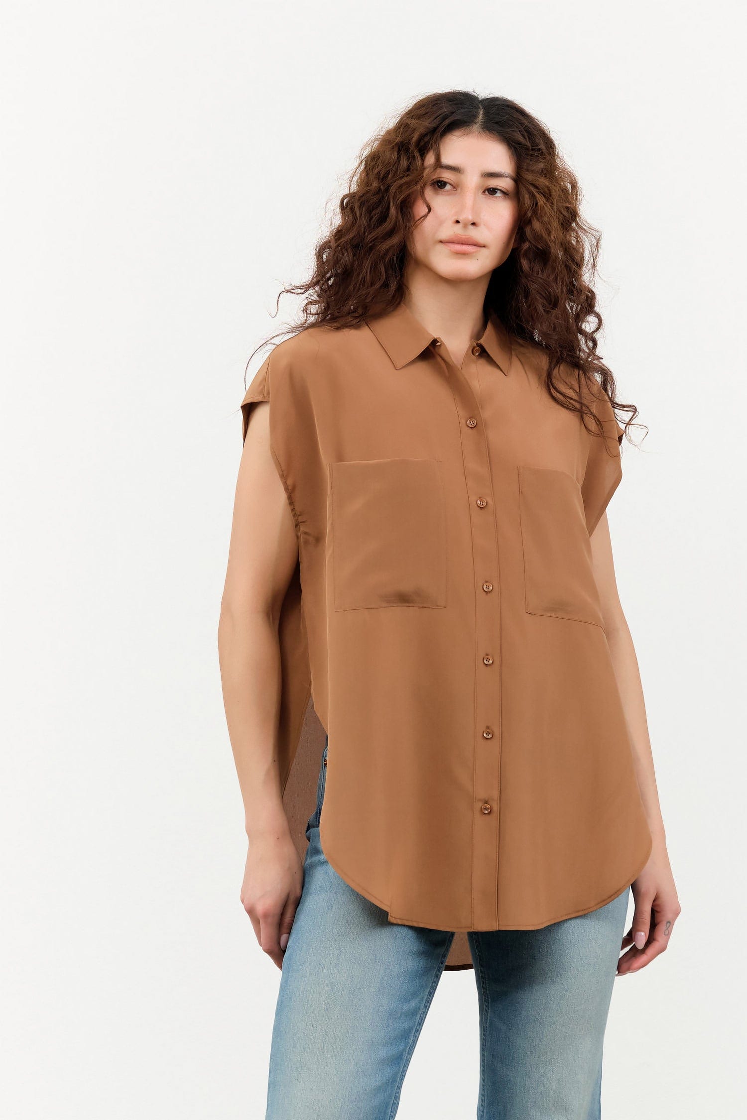 Jamie Haller Apparel Womens Blouses The Reiki Sleeveless Shirt
