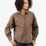 Jesse Kamm Apparel Womens Blouses Alberta Shirt in Mushroom Mushroom / XS/S