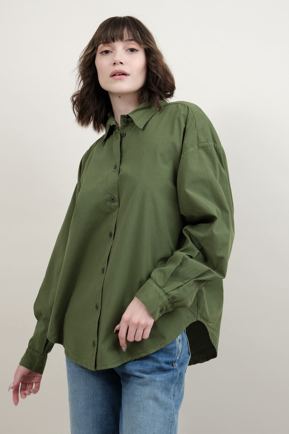 Alberta Denim Jacket - Khaki Green Extra Small