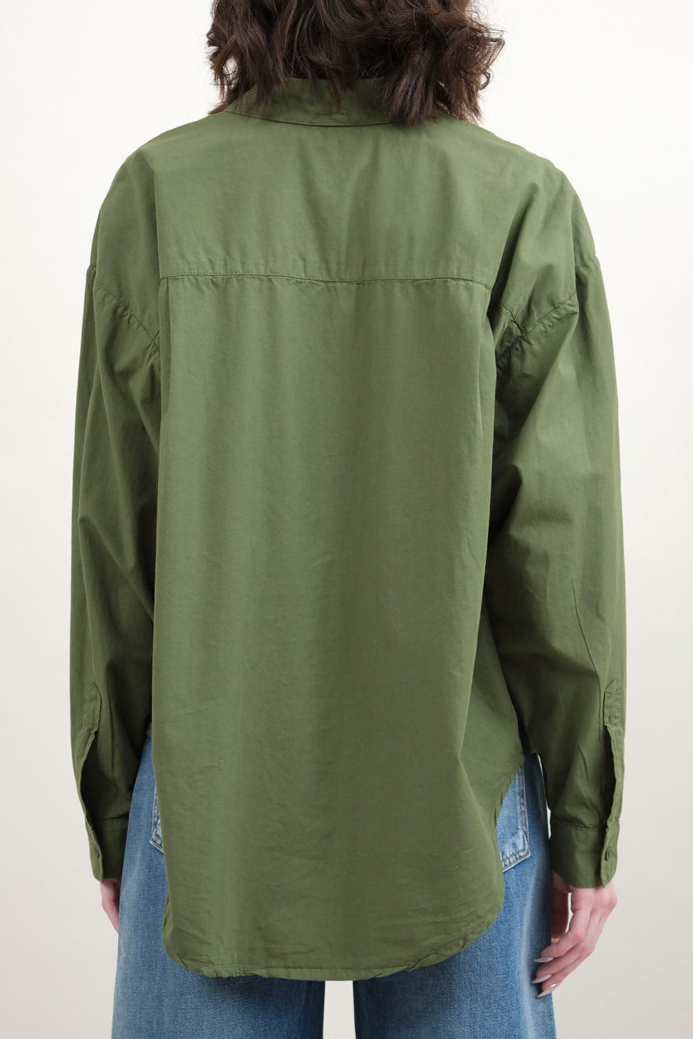 Back of Alberta Shirt in Olive