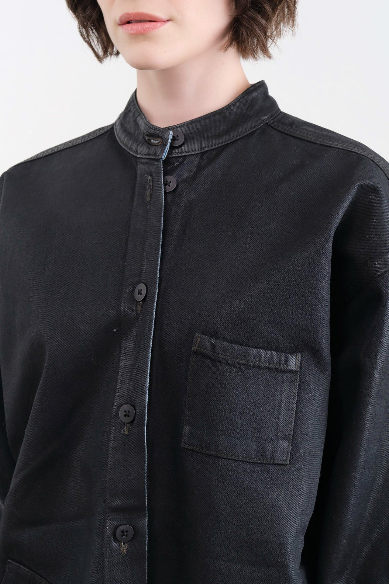 Jesse Kamm Apparel Womens Jackets Band Collar Okuda Jacket