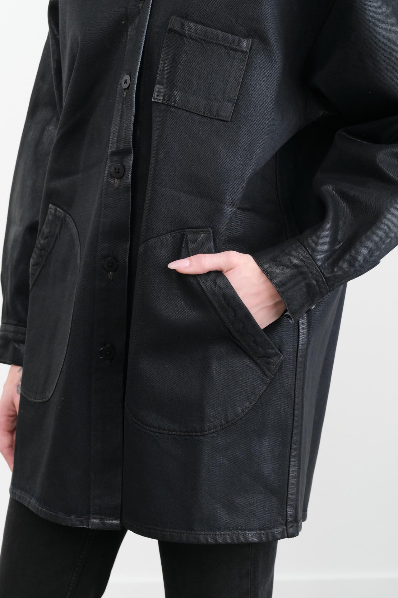 Jesse Kamm Apparel Womens Jackets Band Collar Okuda Jacket