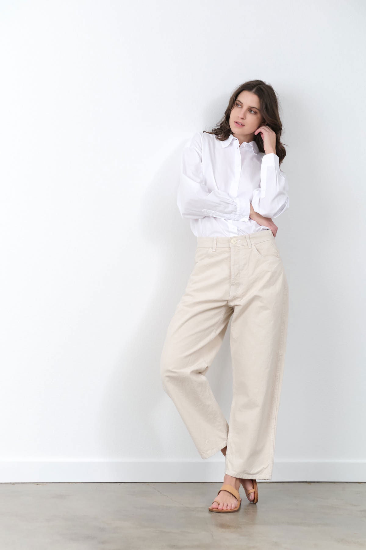 Styled view of California Wide Pant in Natural
