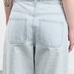 Jesse Kamm Apparel Womens Denim California Wide Pant in Pale Blue Denim