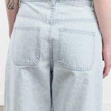 Jesse Kamm Apparel Womens Denim California Wide Pant in Pale Blue Denim