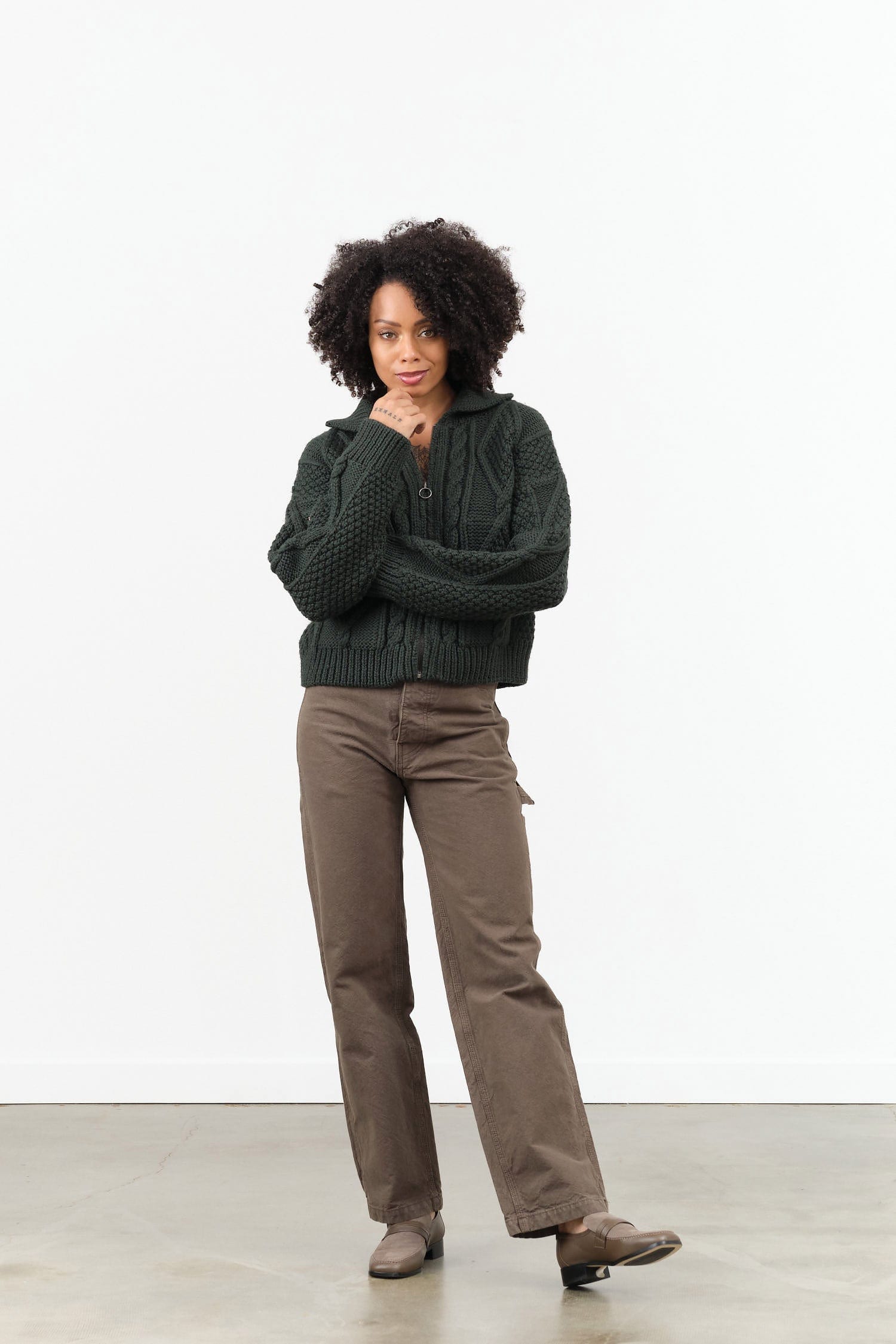 Jesse Kamm Apparel Womens Pants Handy Pant in Mushroom Mushroom / 0