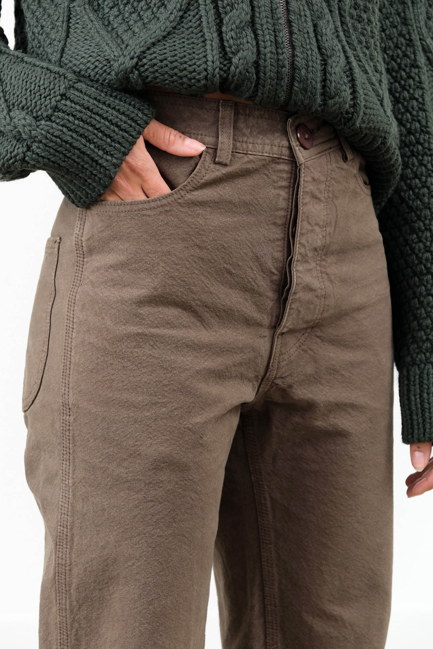 Jesse Kamm Apparel Womens Pants Handy Pant in Mushroom