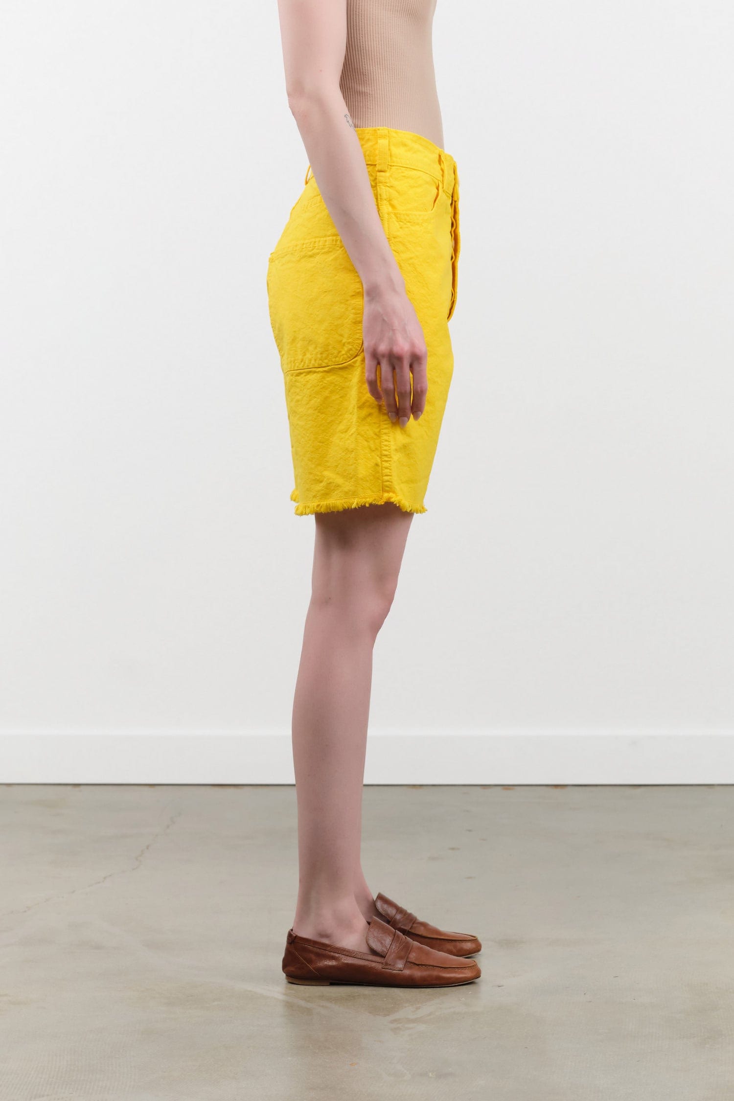 Jesse Kamm Apparel Womens Shorts Lake Shorts in Primary Yellow