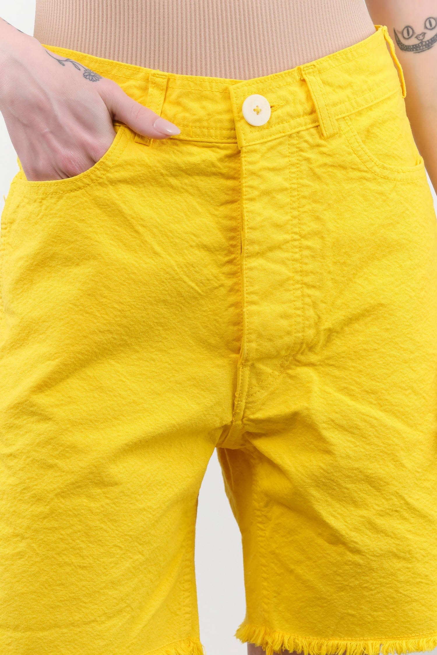 Jesse Kamm Apparel Womens Shorts Lake Shorts in Primary Yellow