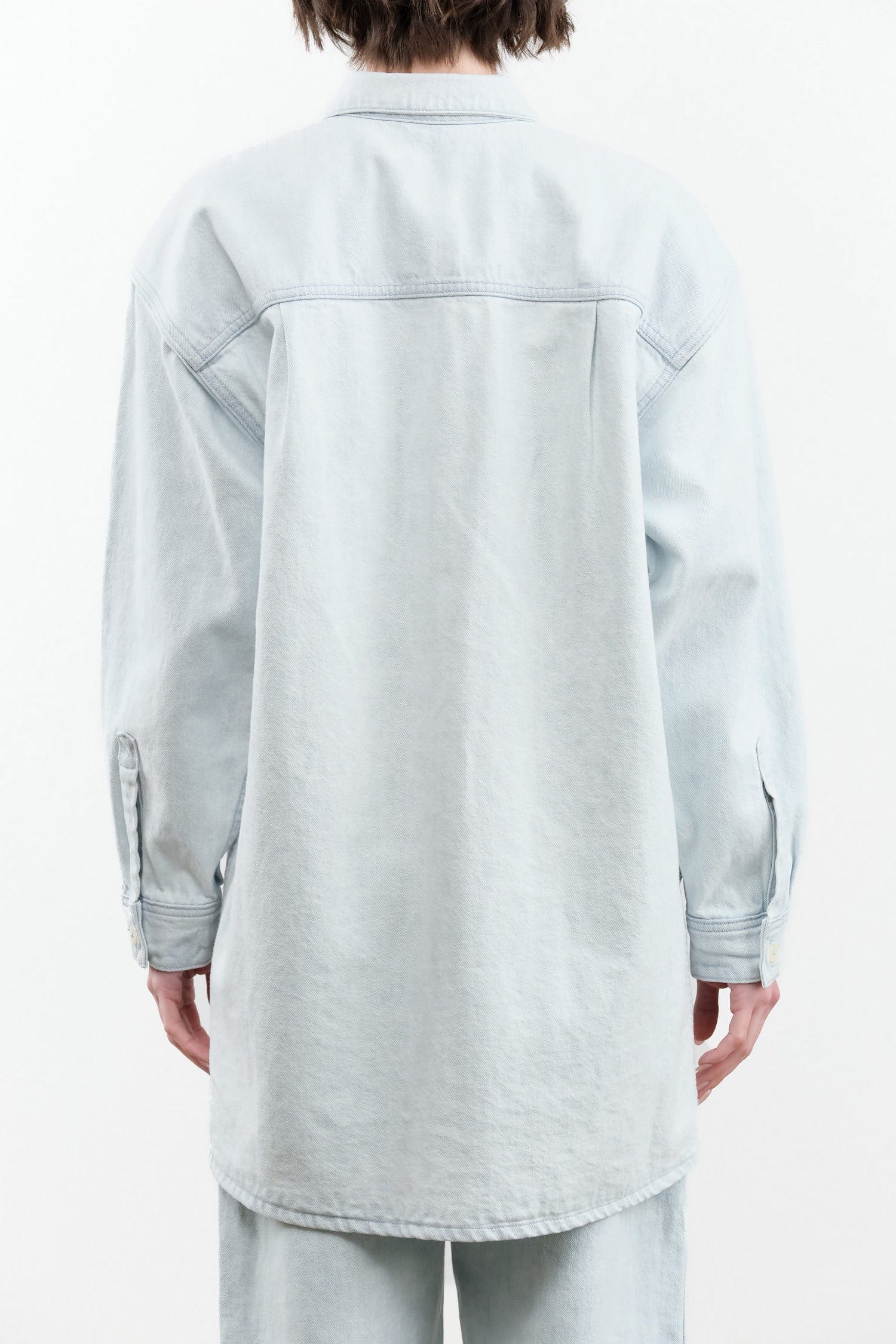 Jesse Kamm Apparel Womens Jackets Okuda Jacket in Pale Blue Denim