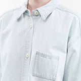 Jesse Kamm Apparel Womens Jackets Okuda Jacket in Pale Blue Denim