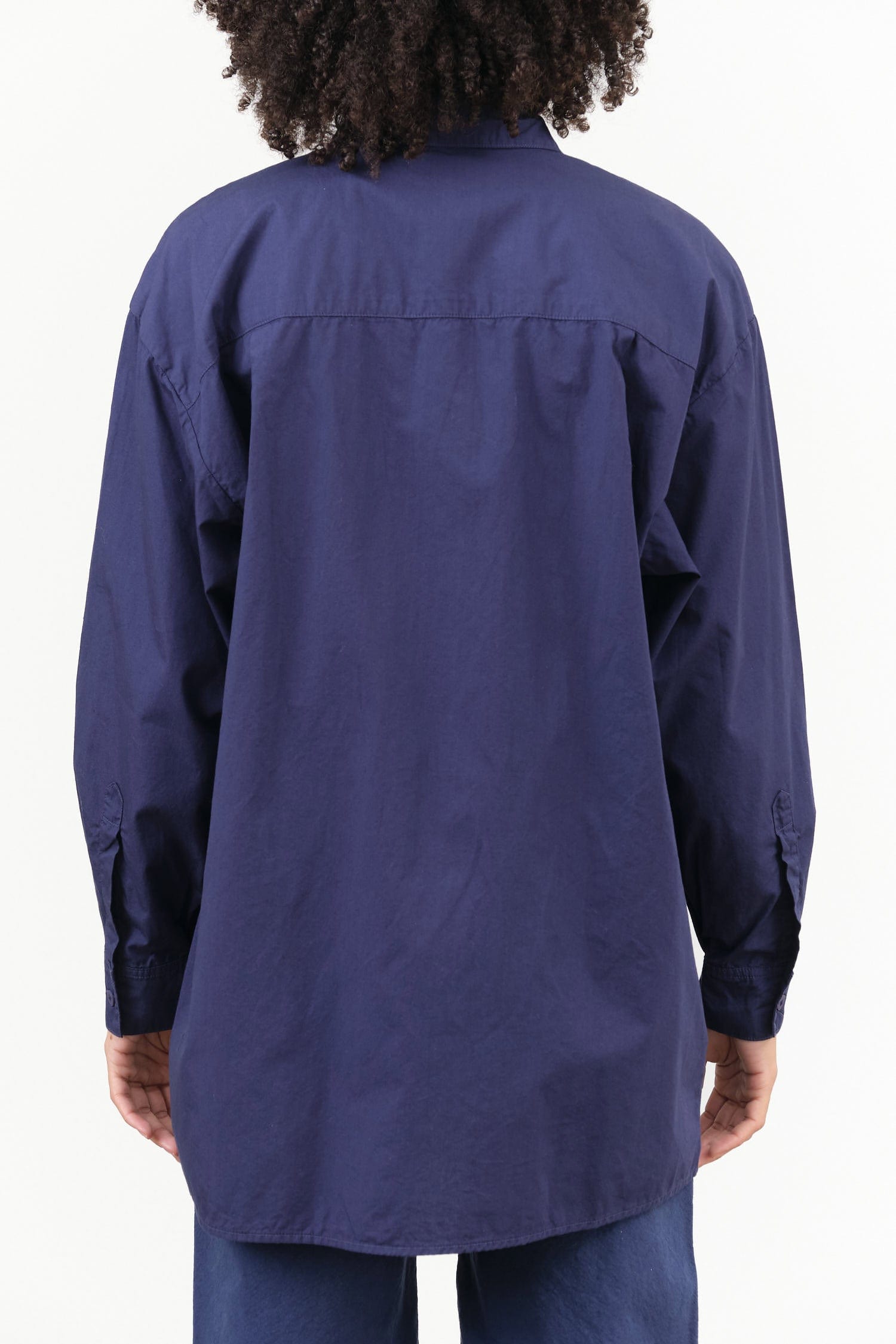 Jesse Kamm Apparel Womens Blouses Painter Shirt in Bill Cunningham Blue