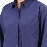 Jesse Kamm Apparel Womens Blouses Painter Shirt in Bill Cunningham Blue